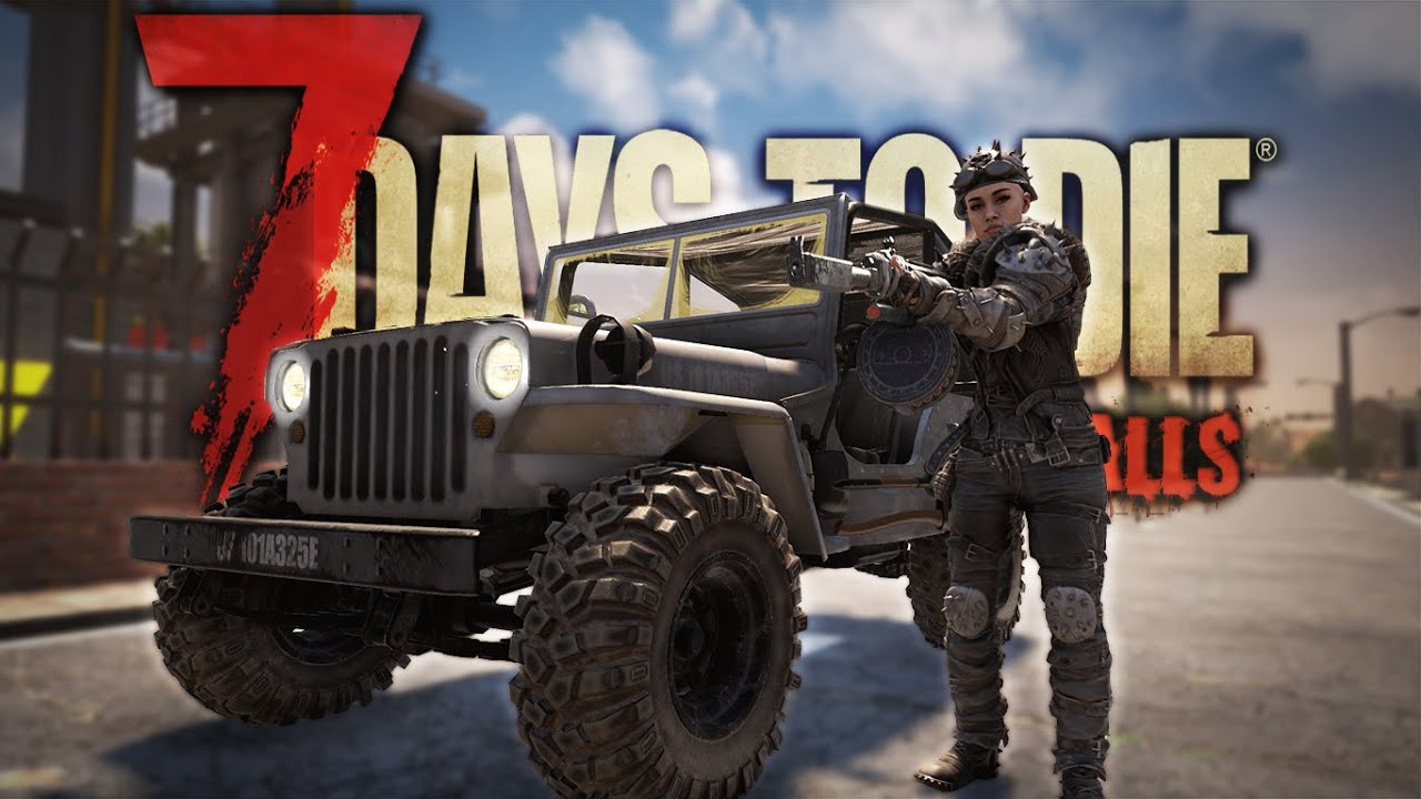 【7DTDMOD】新車のJEEPと電撃ショットガンを手に入れて新たなエリアへ「7DTD ダークネスフォールス V1」実況プレイ #20