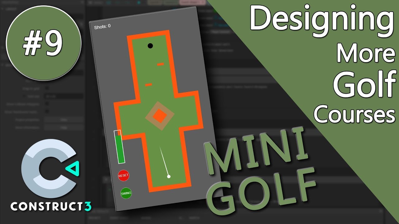 Construct 3 Tutorial #9 - Mini Golf - mobile game - no coding