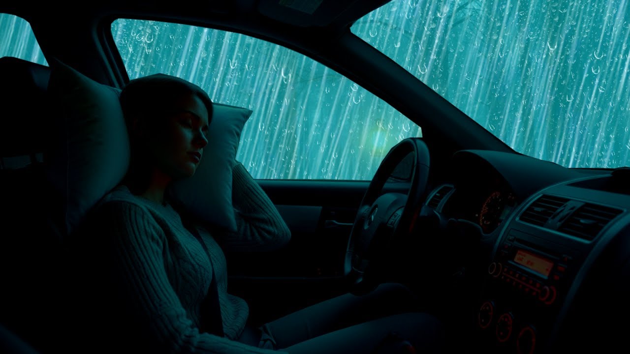 Sleep Instantly Without Stress 🌧️ Powerful Heavy Rainstorm Soundscape Inside the Car