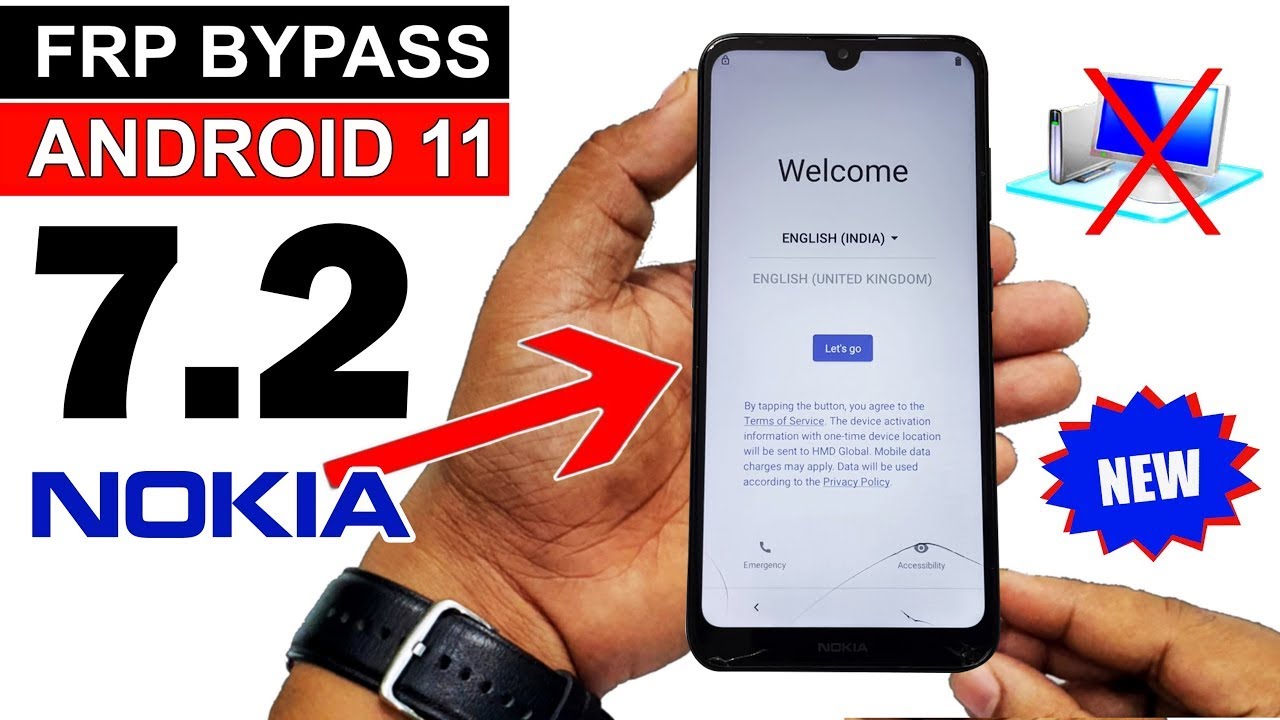 FRP bypass /  Nokia 7.2 (TA-1196) Android 11 FRP Bypass /Unlock FRP Bypass/ 2023