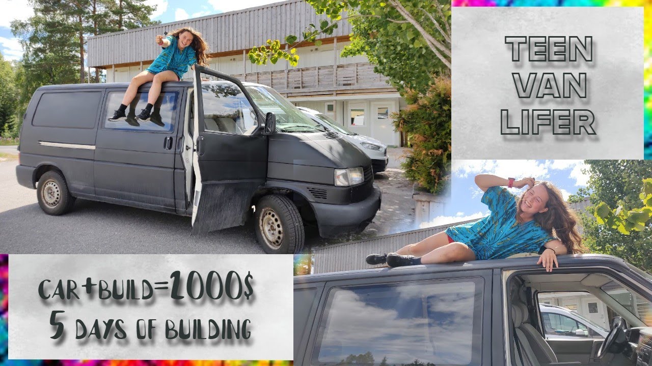 CamperVan From Start to First Night | Quick Cheep Van Build | SOLO FEMALE TEENAGER VAN LIFER