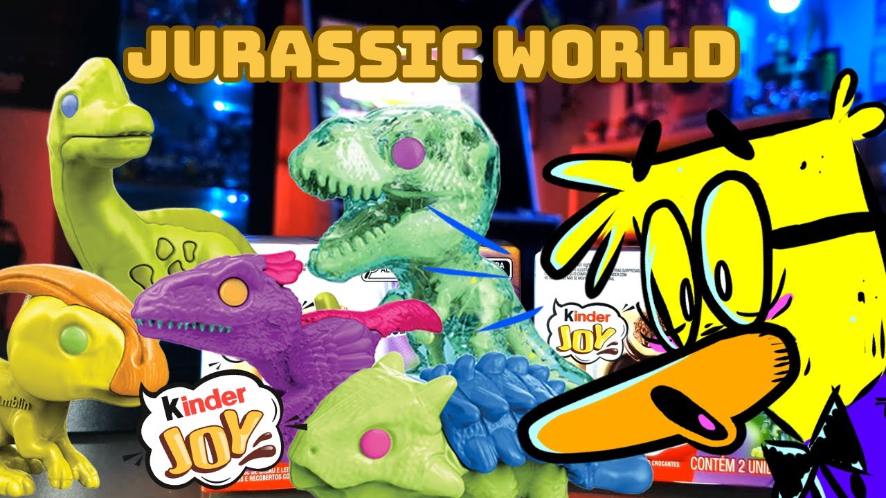JURASSIC WORLD no Kinder Joy! 🥚🦖 Quais Dinossauros vieram?