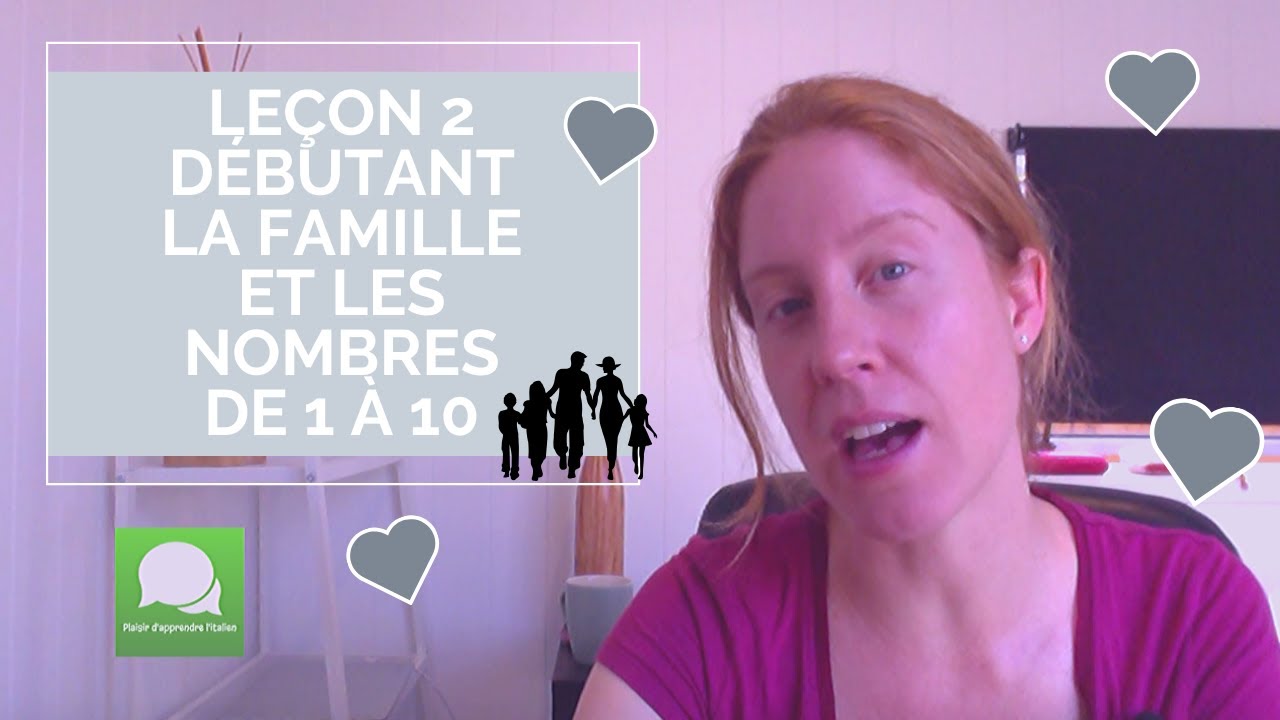 Apprendre l'italien Leçon 2 : la famille et les chiffres de 1 à 10 par l'humour