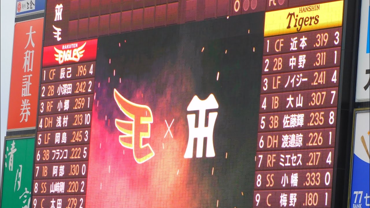 2023.6.08 阪神 スタメン発表 楽天モバイルパーク