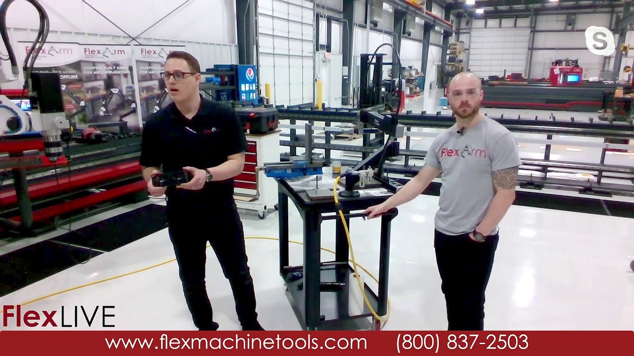Демонстрация нарезания резьбы с помощью FlexArm от Deco Tool Supply.
