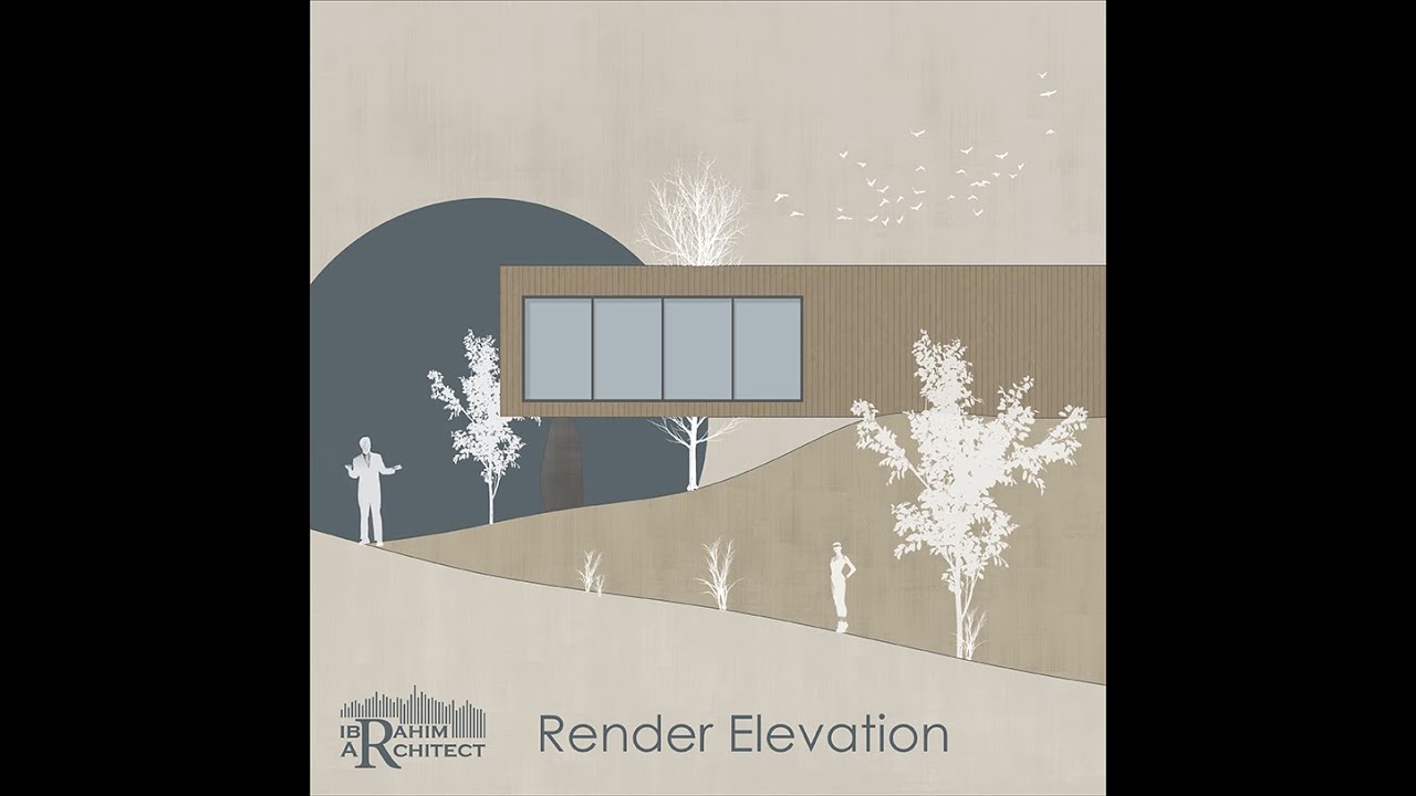 اظهار واجهة معمارية ببرنامج الفوتوشوب | Architectural Elevation render in Photoshop