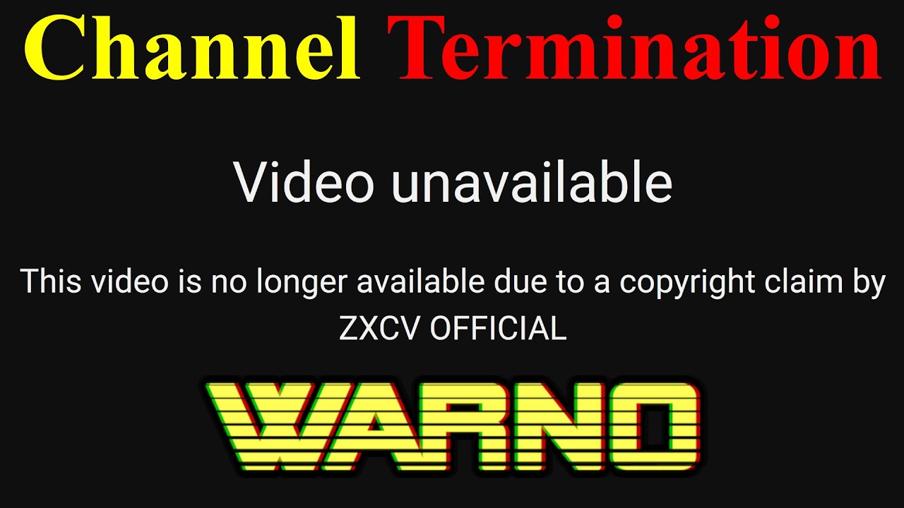 ZXCVster is Deleting my Warno YouTube Channel