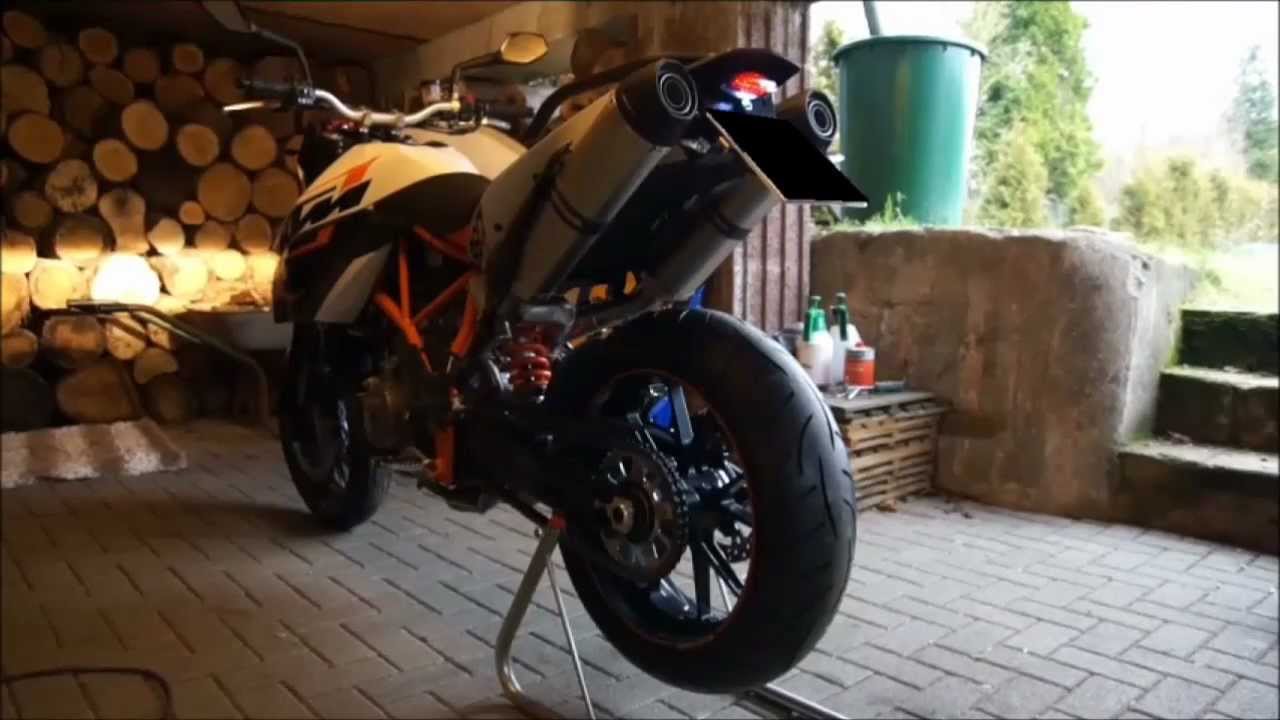 KTM 990 SMR soundcheck: Umbau auf leovince 