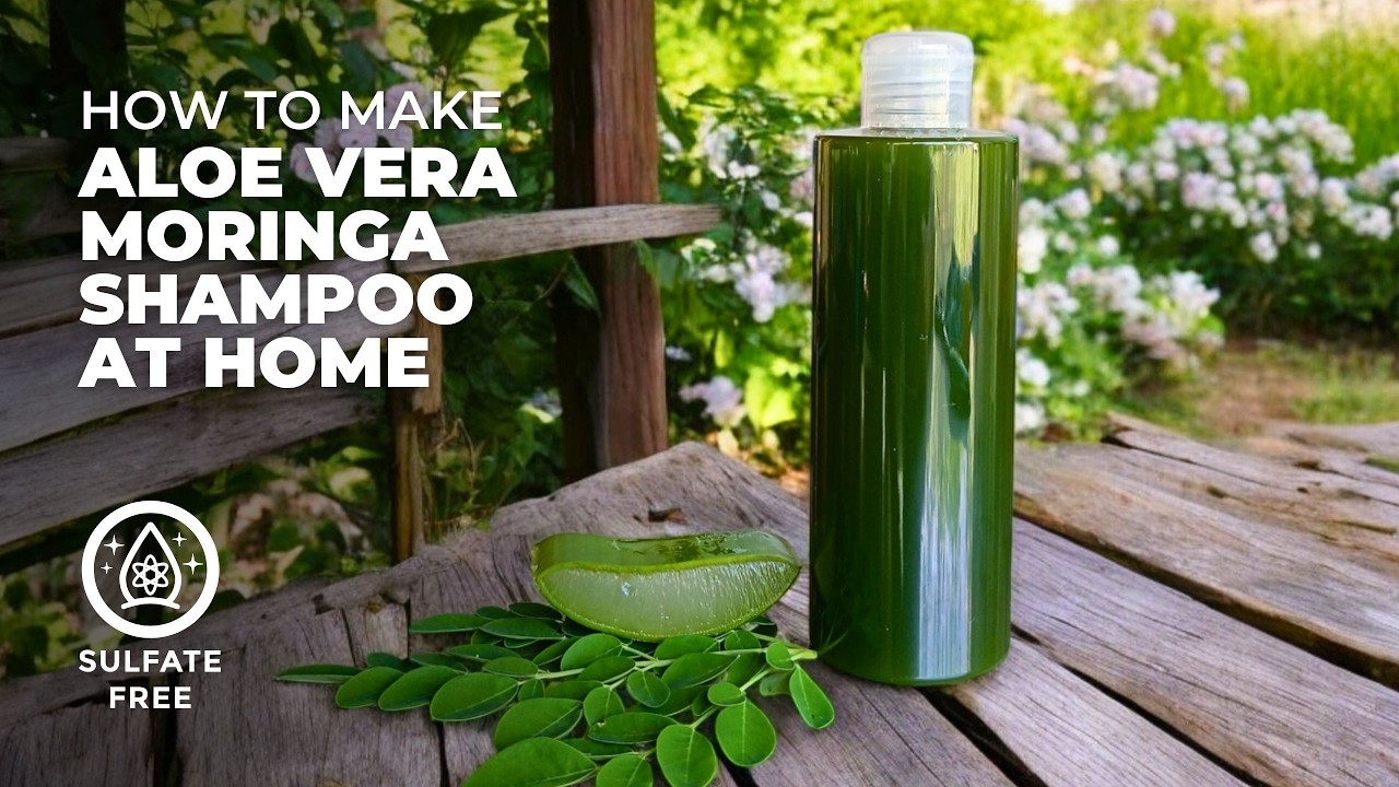 How To Make Sulfate free Aloe vera Shampoo with Moringa at Home for Hair Growth