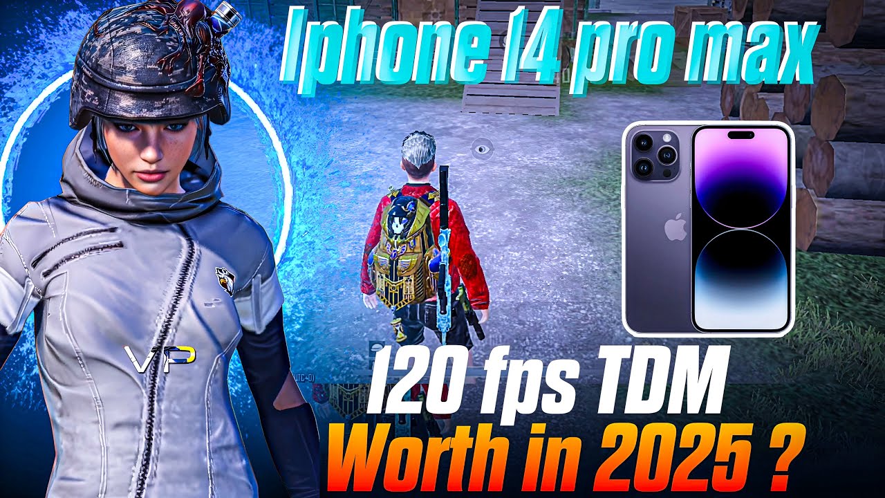 iPhone 14 Pro Max TDM PUBG/BGMI TEST in 2025 🔥| Smooth+120fps Graphics 😍