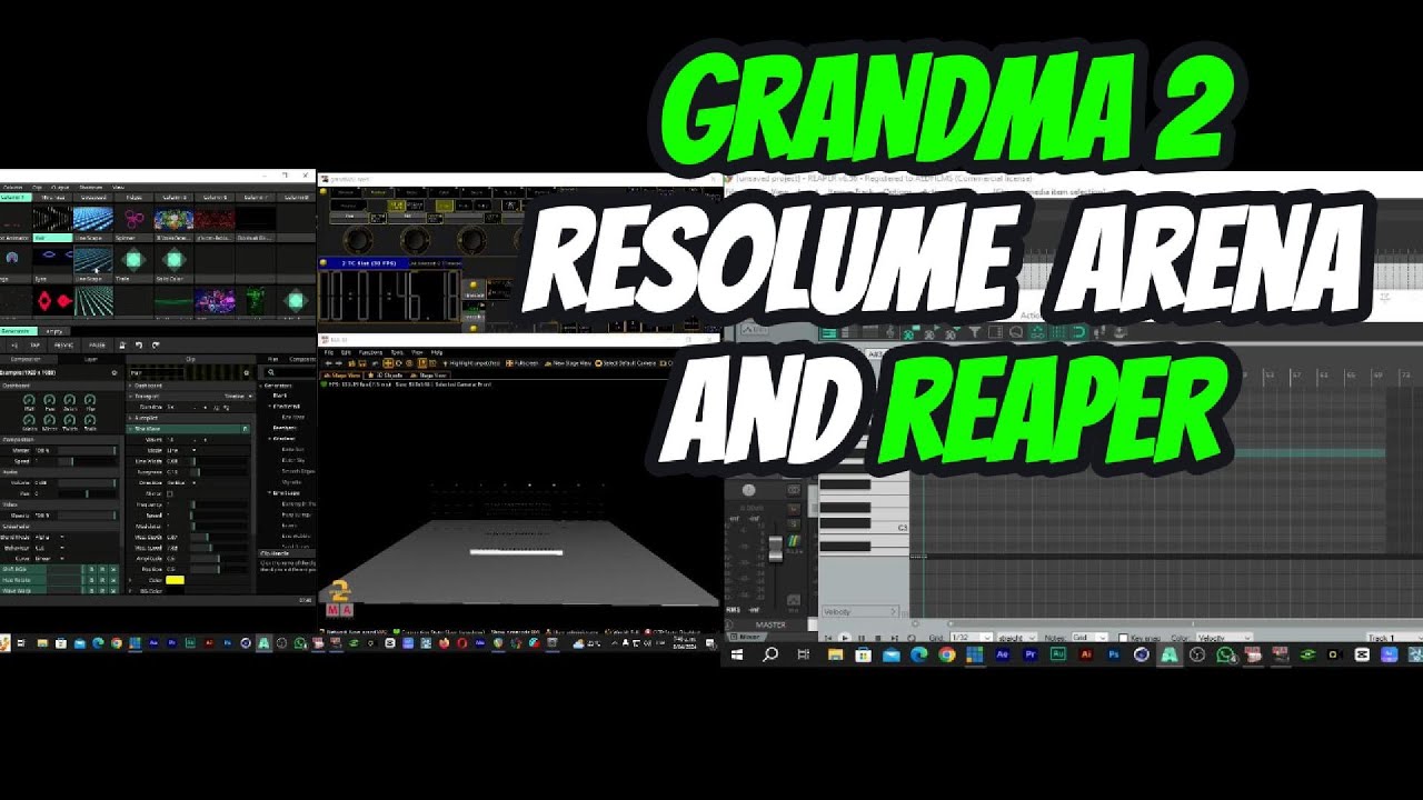GRANDMA2 RESOLUME ARENA AND REAPER TIMECODE 2024