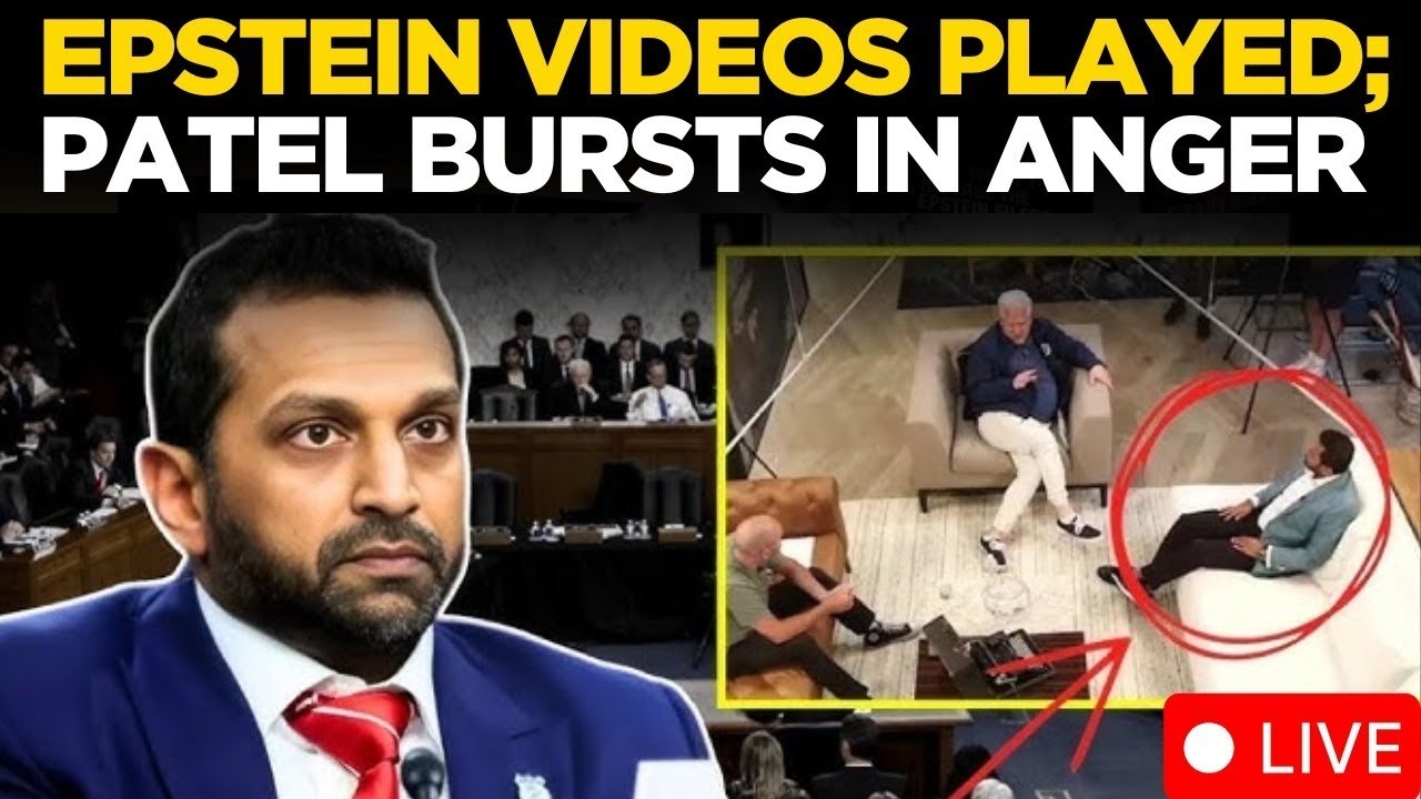 Kash Patel LIVE: Epstein Video Played In Congressional Hearing; Patel EXPLODES | US Senate | WATCH