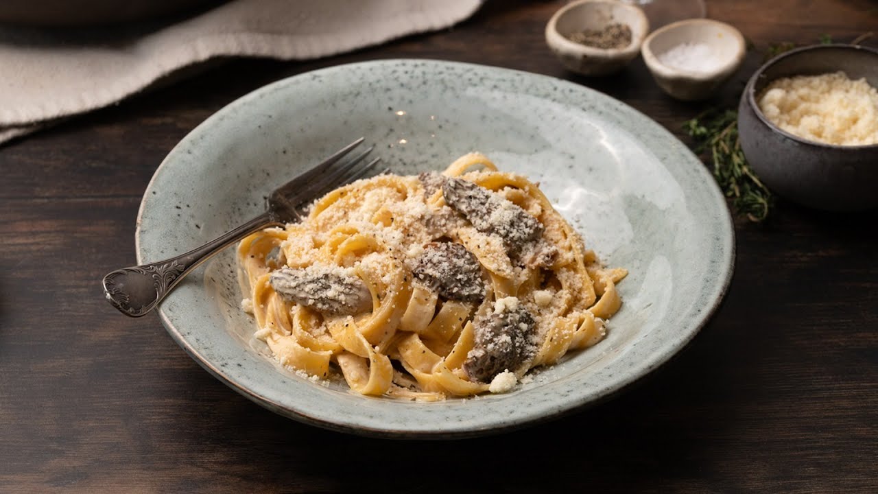 Earthy Morel Mushroom Cream Sauce Pasta Recipe