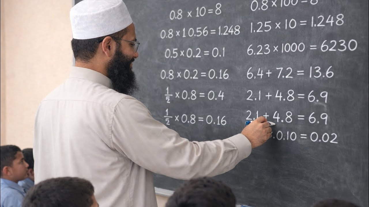 شرح ضرب الأعداد العشرية وقسمتها بسهولة | أقوى تبسيط للصف الخامس والسادس