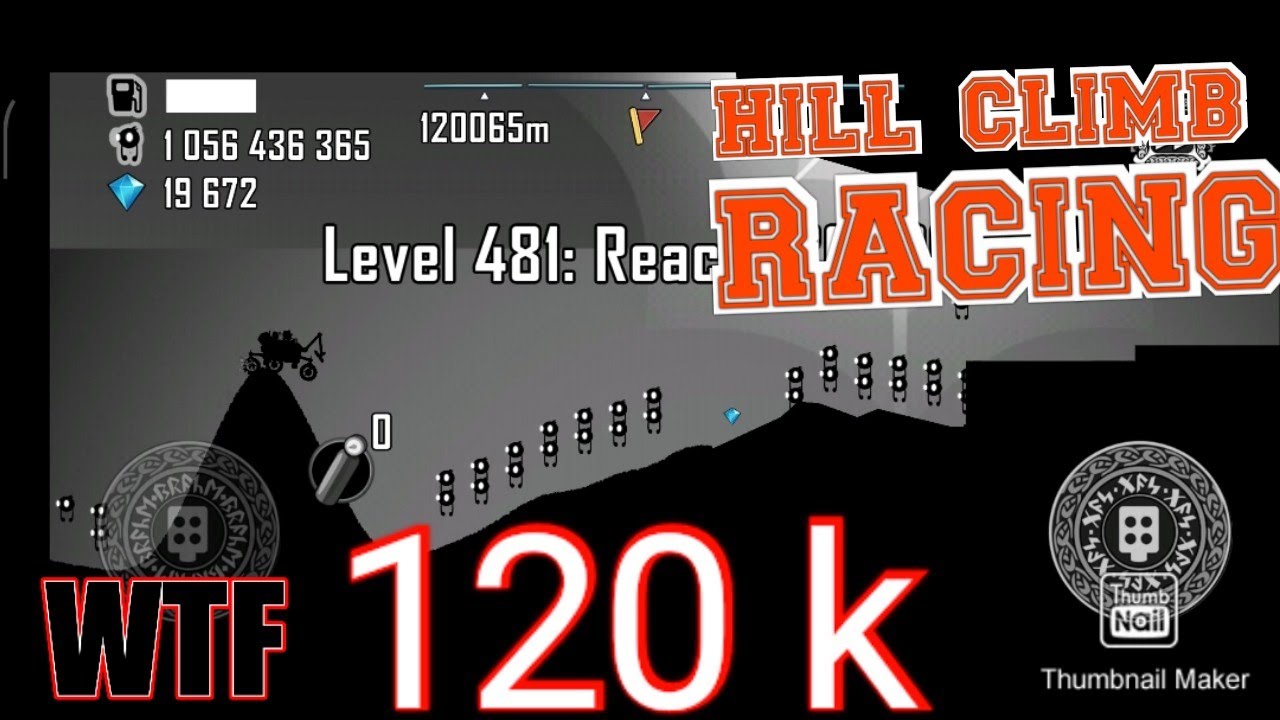 hill climb racing / Ragnarok & moonlander 120000 m
