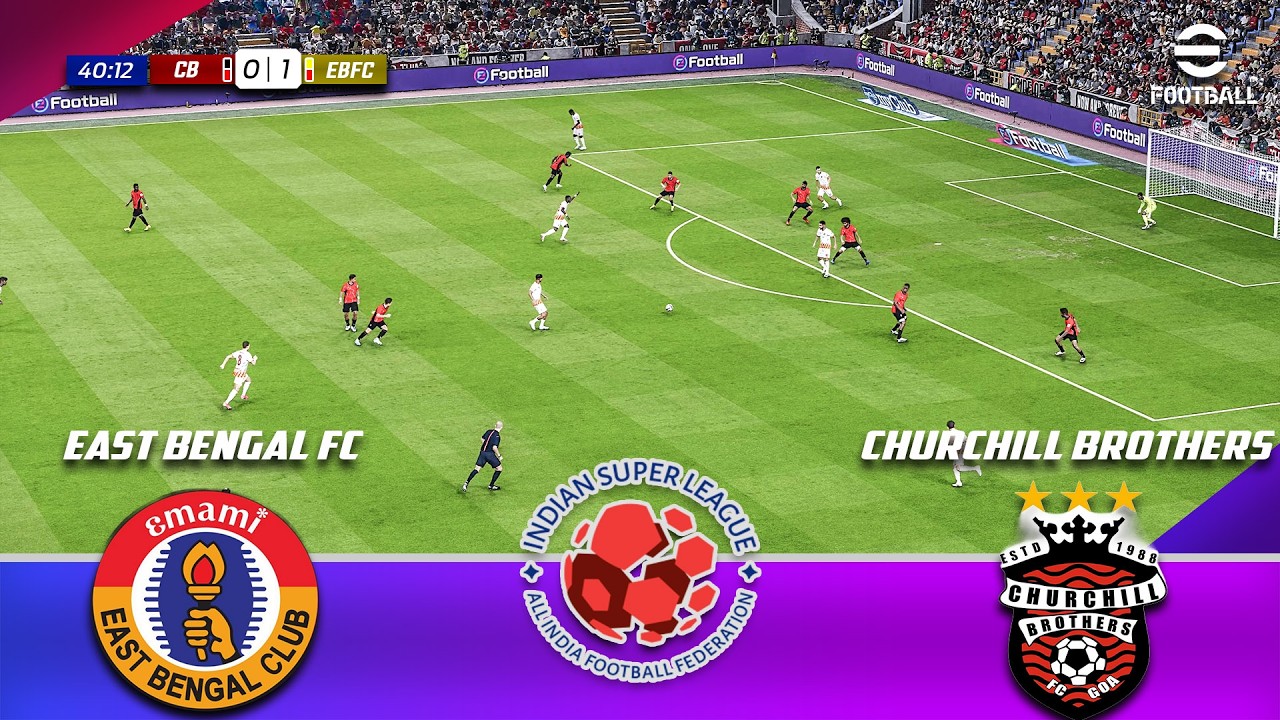 ⚡East Bengal FC vs. Churchill Brothers : MG ISL 2026/27 | Полный матч | Симуляция PES 🔥