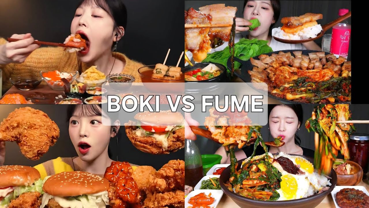 Mukbang | BOKI  VS FUME || Satisfying 