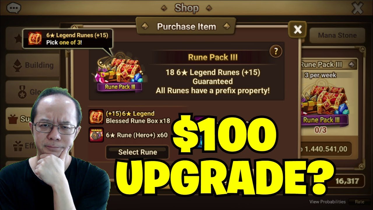 So This Is What a $100 Rune Pack III Gets You (Summoners War)