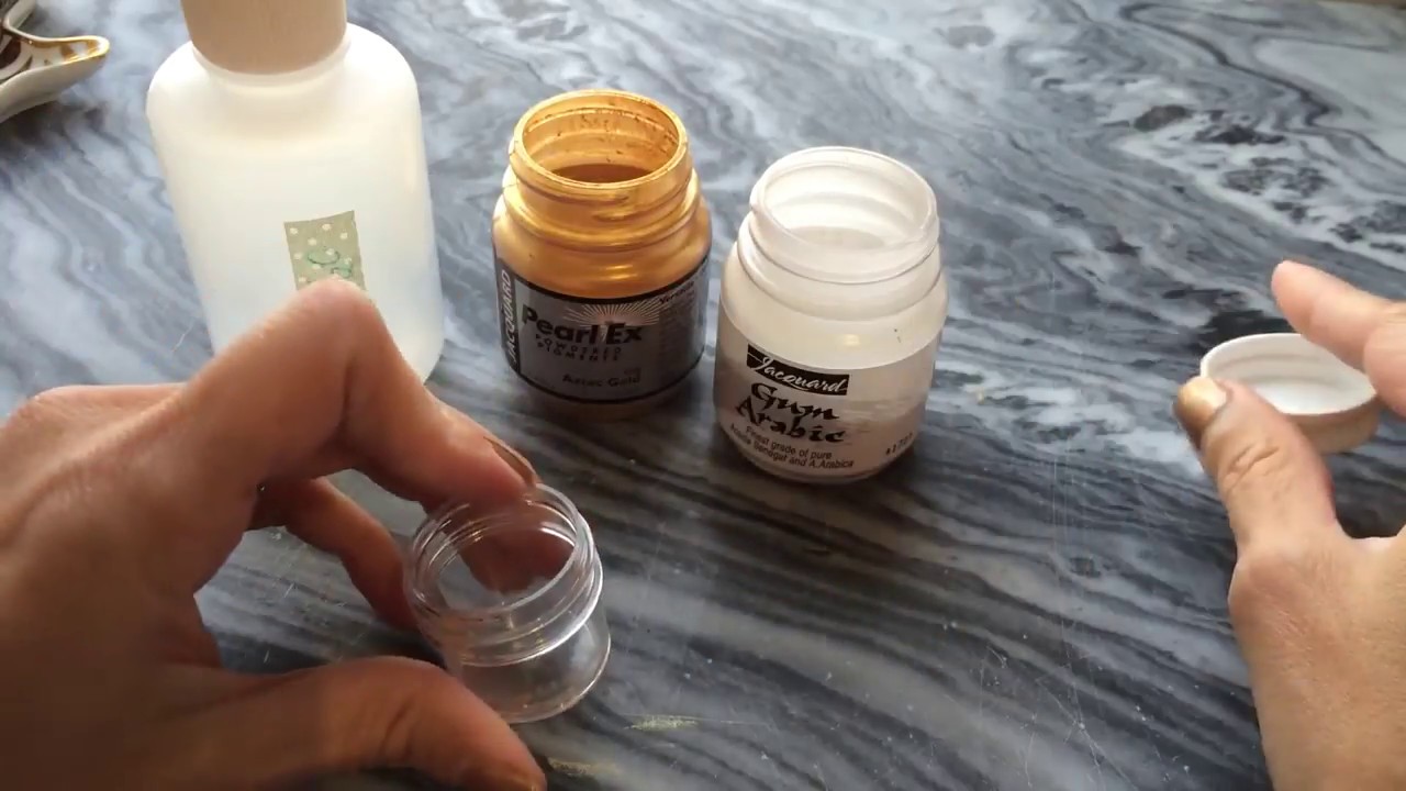 How to mix Jacquard Pearl Ex Pigment into ink for calligraphy