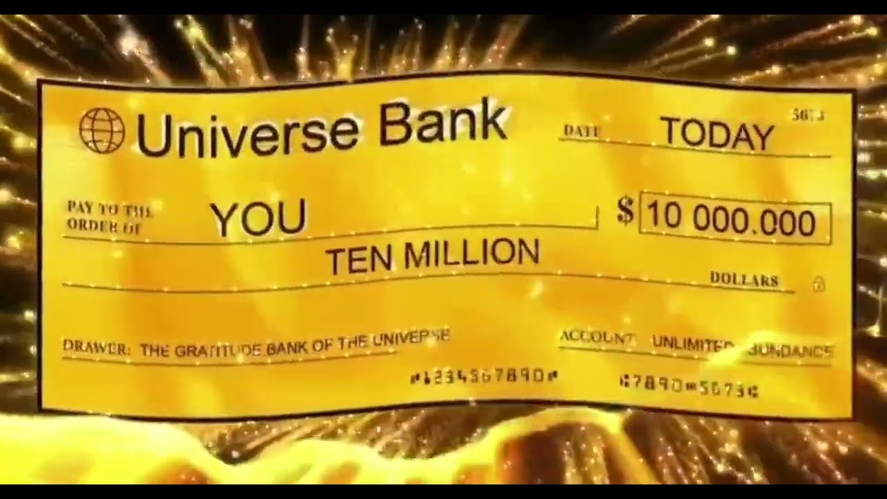 إلشيك ألذهبي لجذب المال من كل الكون👑تفعيل واستقيال لطاقة المال 10,000000👑تردادت المال والوفرة الكبير