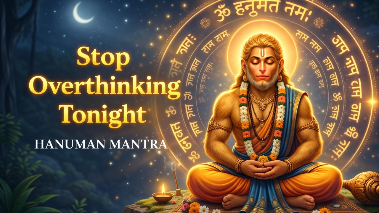 Stop Overthinking Tonight 🙏 Powerful Hanuman Mantra for Deep Sleep & Protection