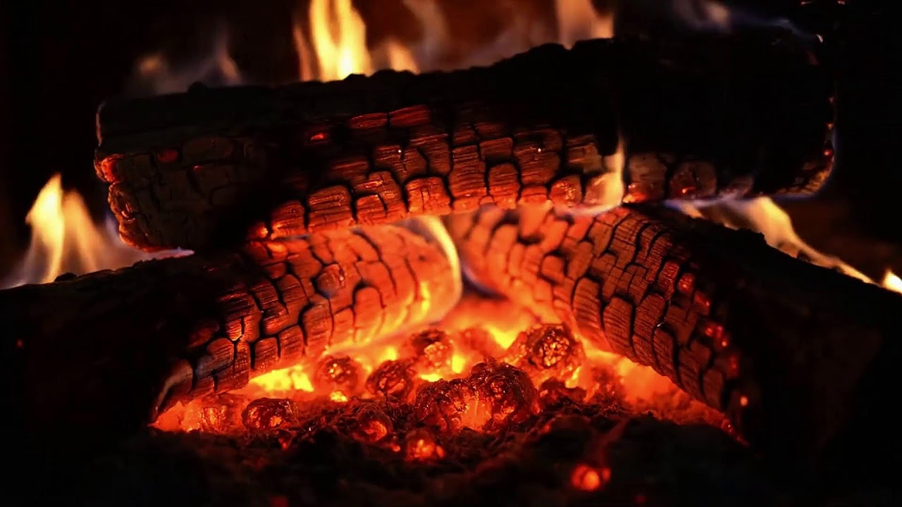 Warm Fireplace Ambience with Natural Crackling Fire Audio for Deep Sleep