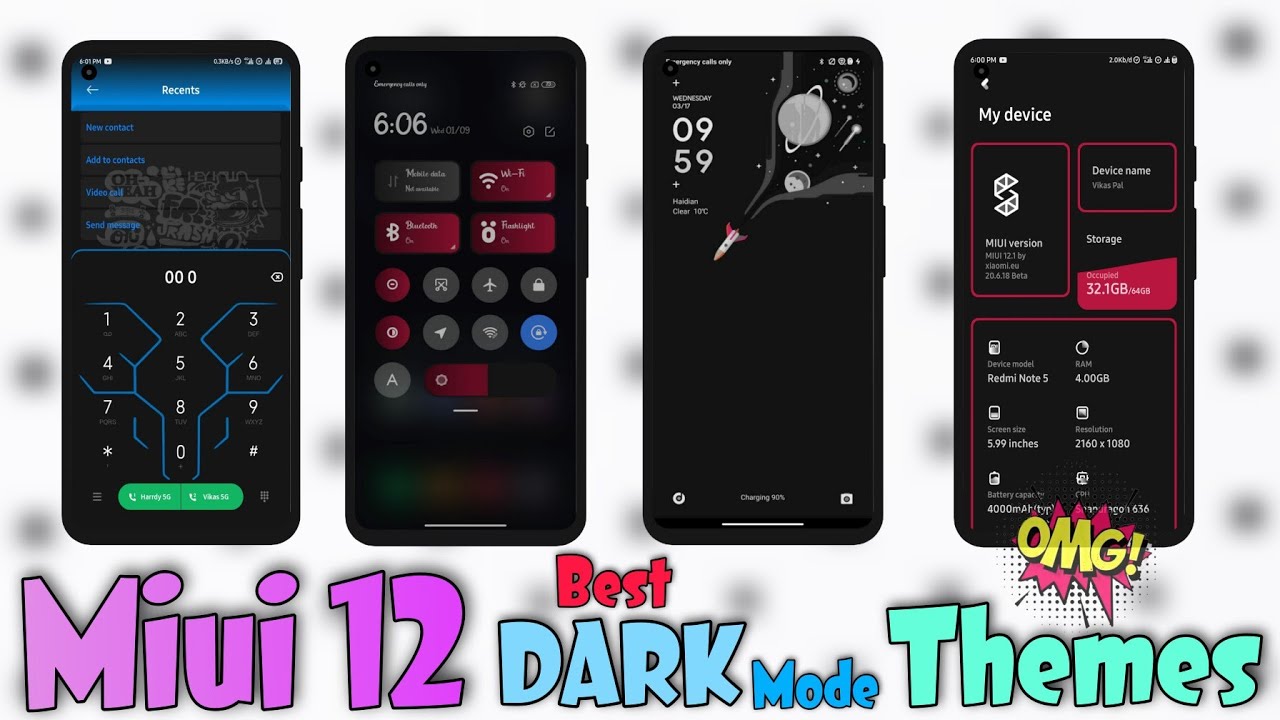 Best Dark Mode Themes For Any Redmi & Poco Device | Miui 12 & Miui 12.5 Supported Themes