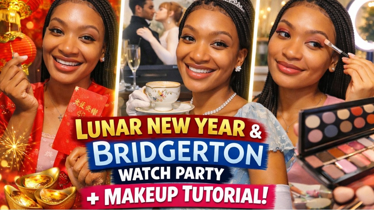 BRIDGERTON WATCH PARTY + MAKEUP TUTORIAL VLOG