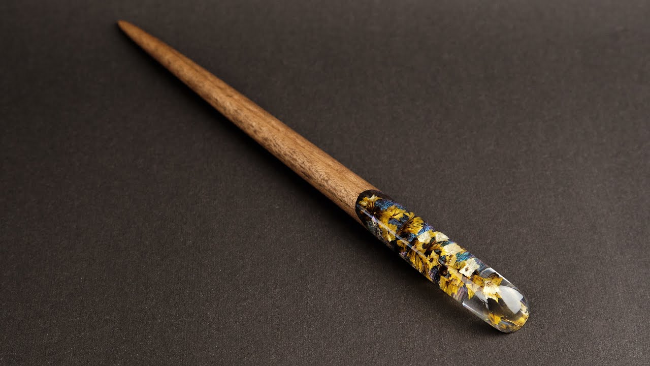 Как сделать заколку для волос из дерева, цветов и смолы | Искусство из смолы