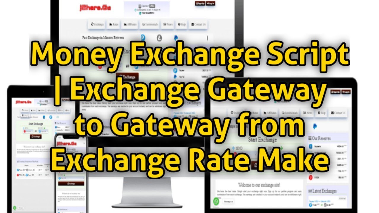 Money Exchange Script | Exchange Gateway to Gateway from Exchange Rate Make | Dollar Buy Sell Script