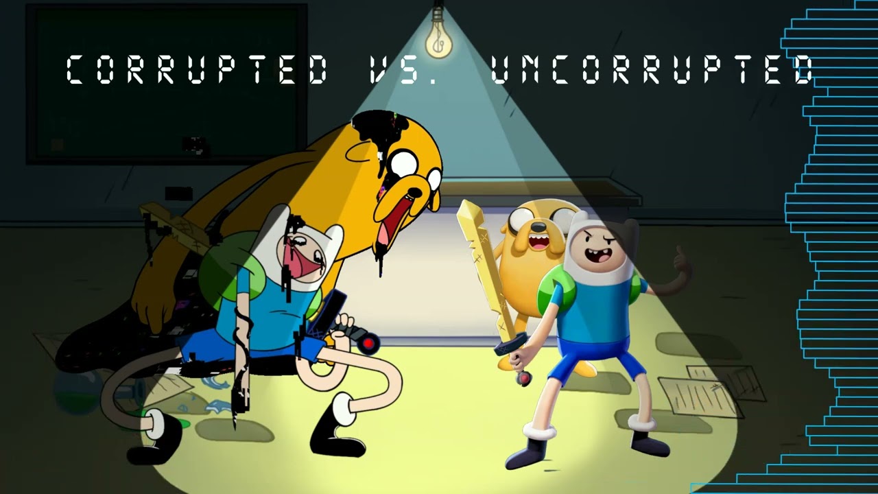 Suffering Siblings but Finn and Jake fight their corrupted selves