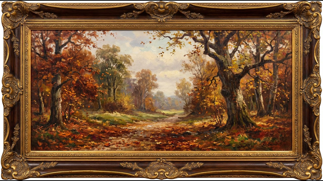 12h Autumn Fall Painting | Frame TV Art 4K | Warm Seasonal Gallery