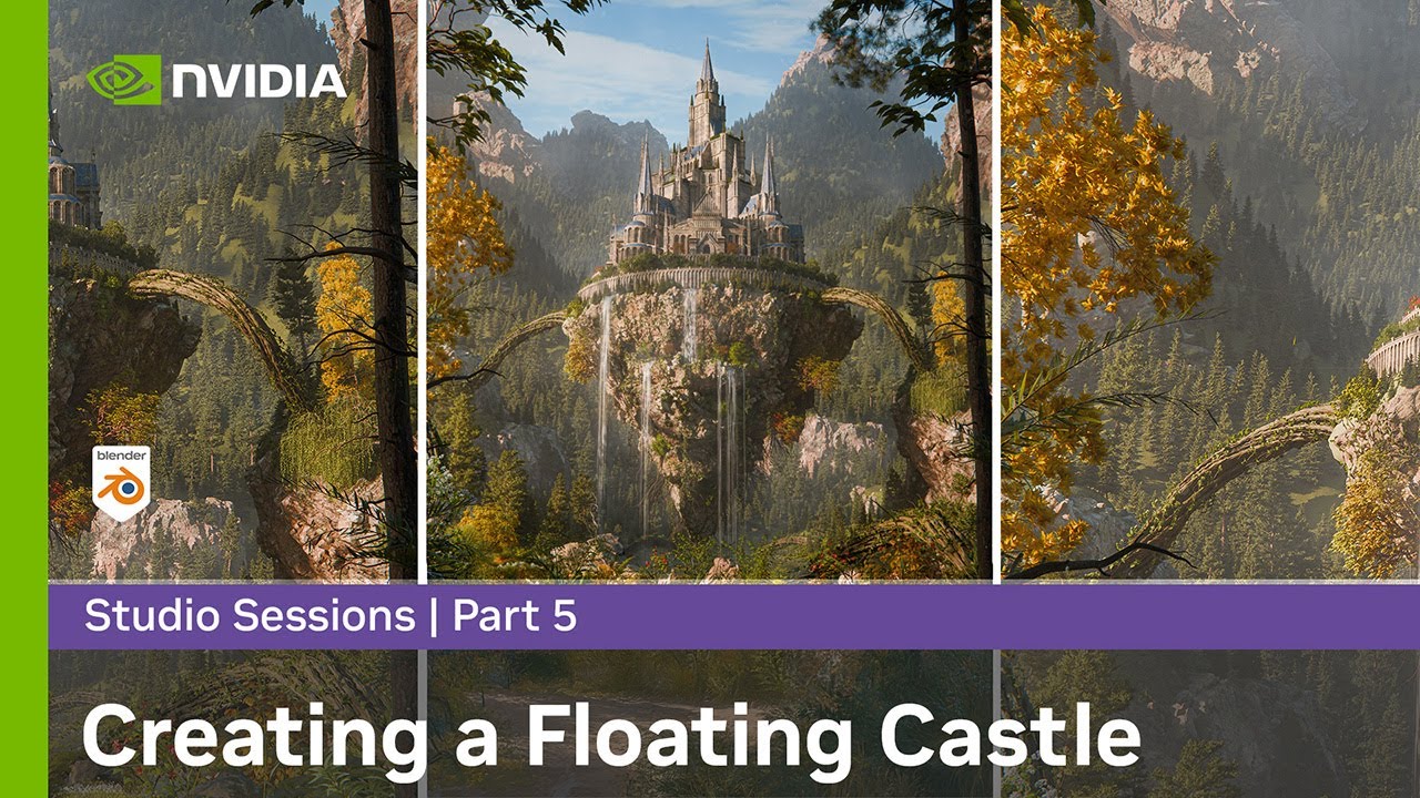 Creating a Floating Castle in Blender & Photoshop w/ Sweeper3D Part 5: Early Detailing