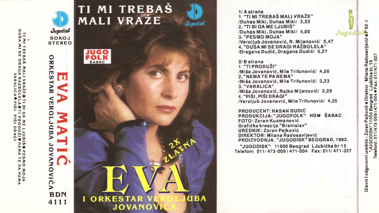 Eva Matic - Pesmo moja [Official Audio 1992]