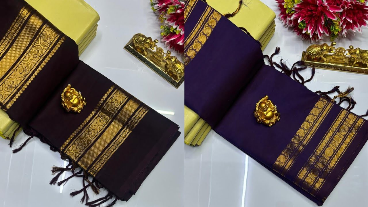 Premium kanchi cotton sarees🌻 Whatsapp: 9443757201 #purecotton #trending 