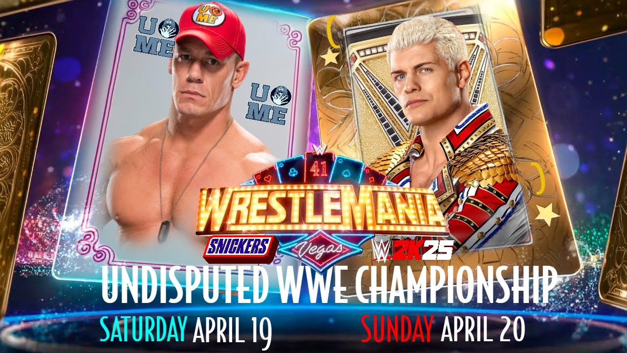 Cody Rhodes Vs John Cena Undisputed WWE Championship WrestleMania 41 WWE 2k25
