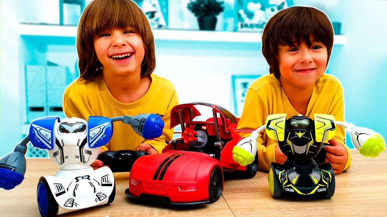 ROBO KOMBAT y COCHE LANZAMISILES!! Dani y Evan y los juguetes de WORLDBRANDS