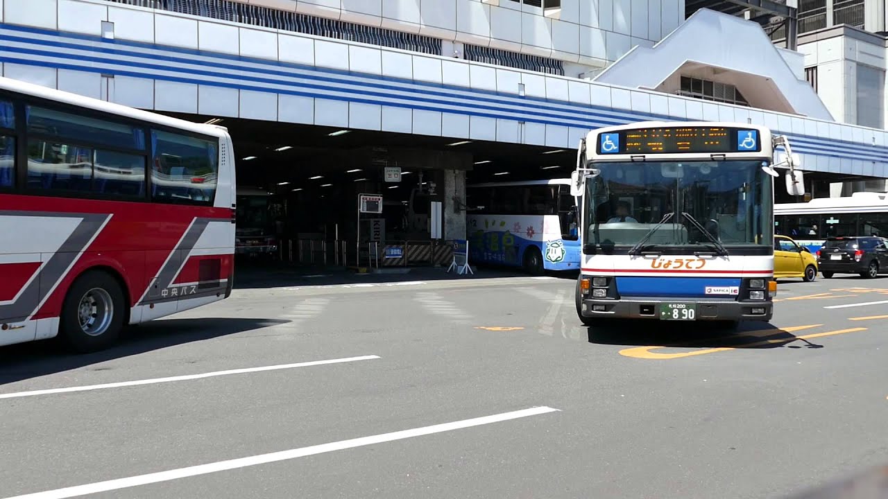 【バスウォッチング】札幌駅前ターミナル・出発シーン（2015/07）
