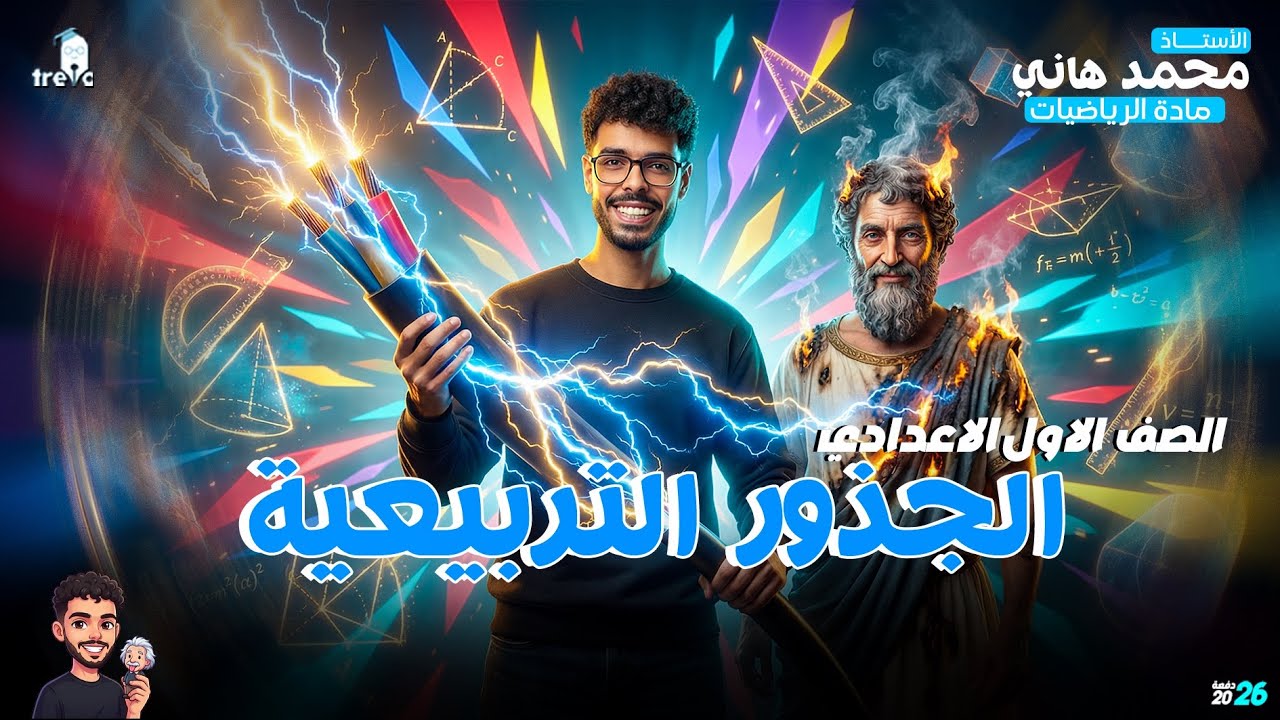 شرح الجذور التربيعية أولى إعدادي الترم الثاني 2026 | المنهج الجديد كامل