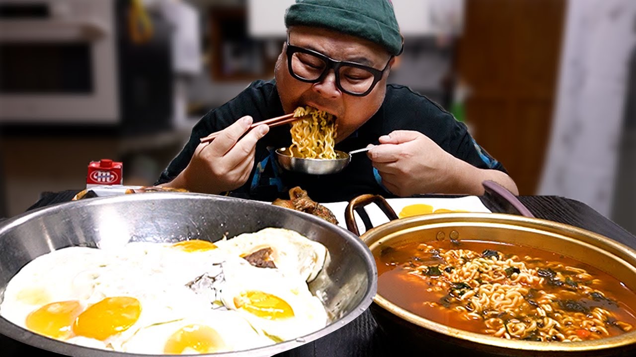 입맛 없을땐 간장계란밥 ㅇㅈ? 라면까지 고아 폼 미쳤다│Bibimbap and ramen Mukbang Eatingshow