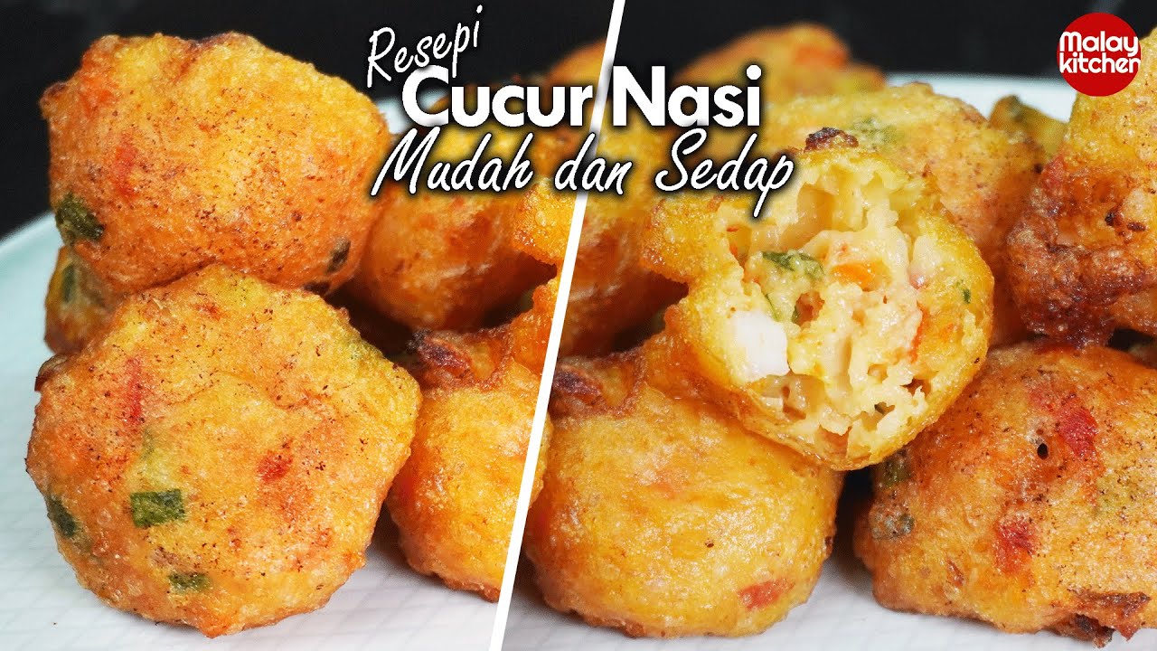 Resepi cucur nasi | Rangup Mudah dan Sedap.