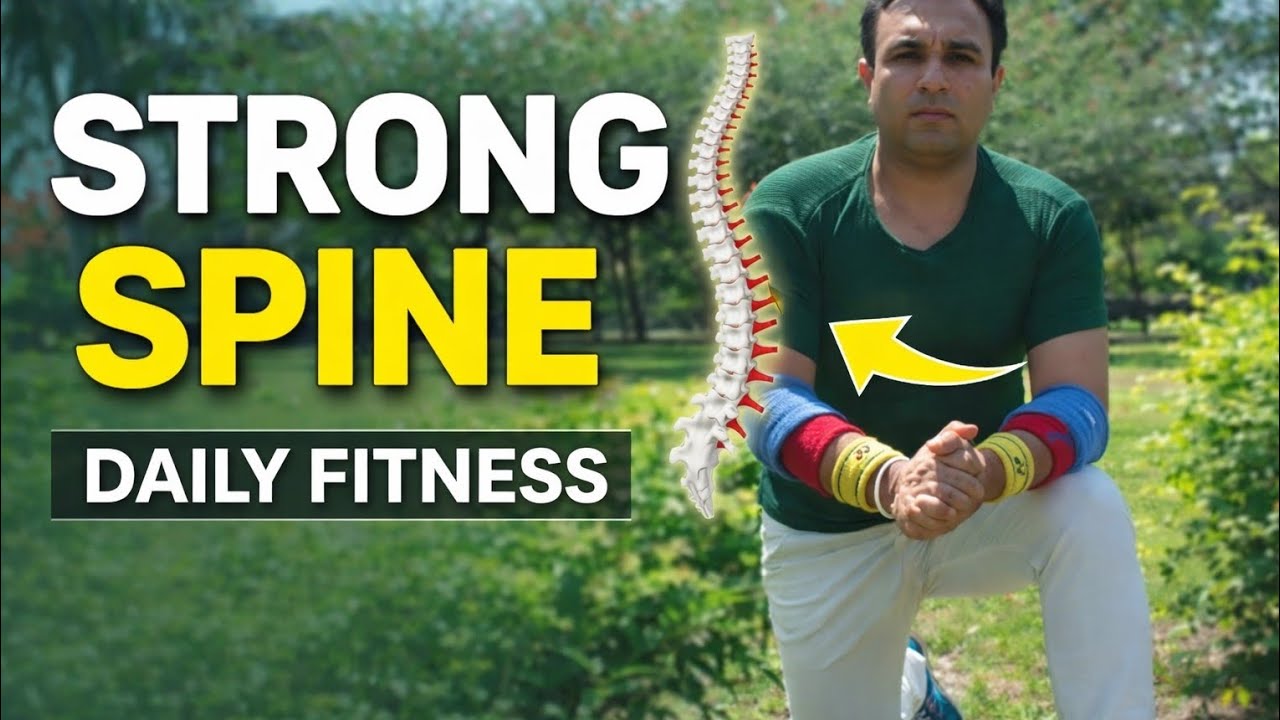 6-Minute Daily Fitness Routine for Healthy Spine | Vishal Fit Mission