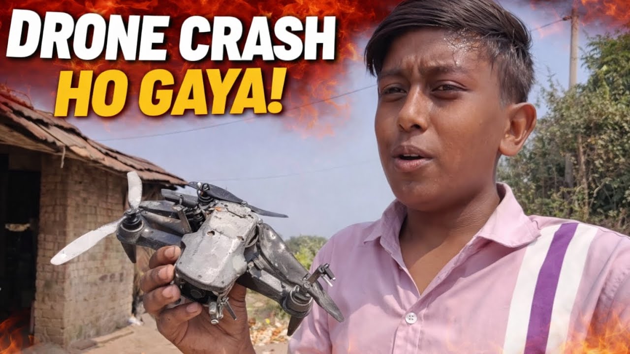Drone crash Ho Gaya 😱 || #funnyvlogs #drone #crashhogaya #viral 