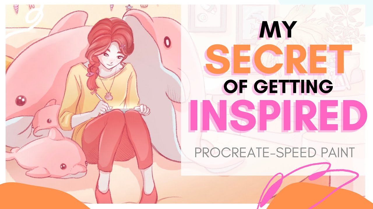 MY SECRET OF GETTING INSPIRED - Dolphin Girl [SPEED PAINT]