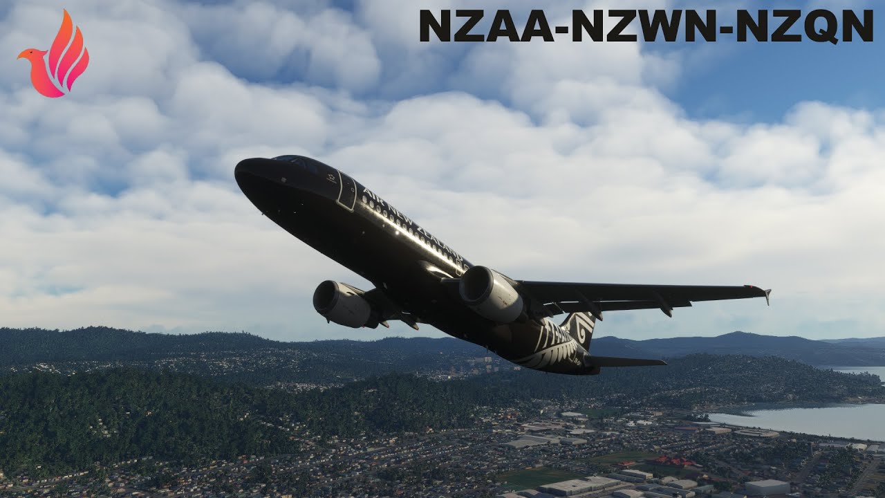 Flying in New Zealand ! | Auckland to Wellington to Queenstown | Fenixsim A320