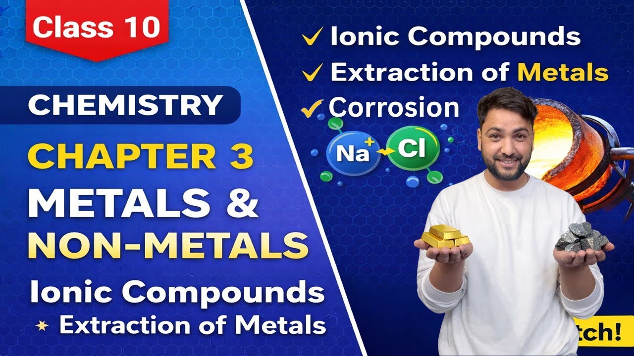 Class 10 | Metals and Non metals | Part -3 | Ionic Compounds, Extraction of Metals and Corrosion