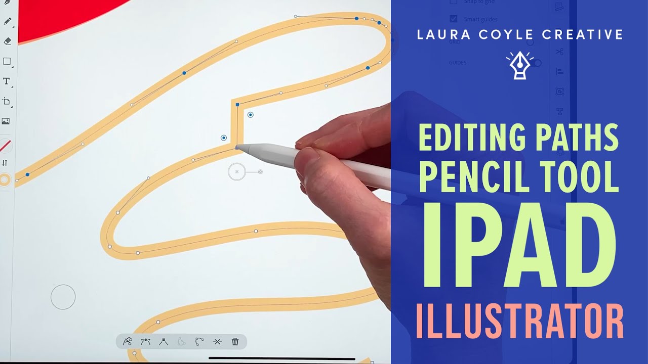 Illustrator на iPad — редактирование траекторий инструмента «Карандаш»