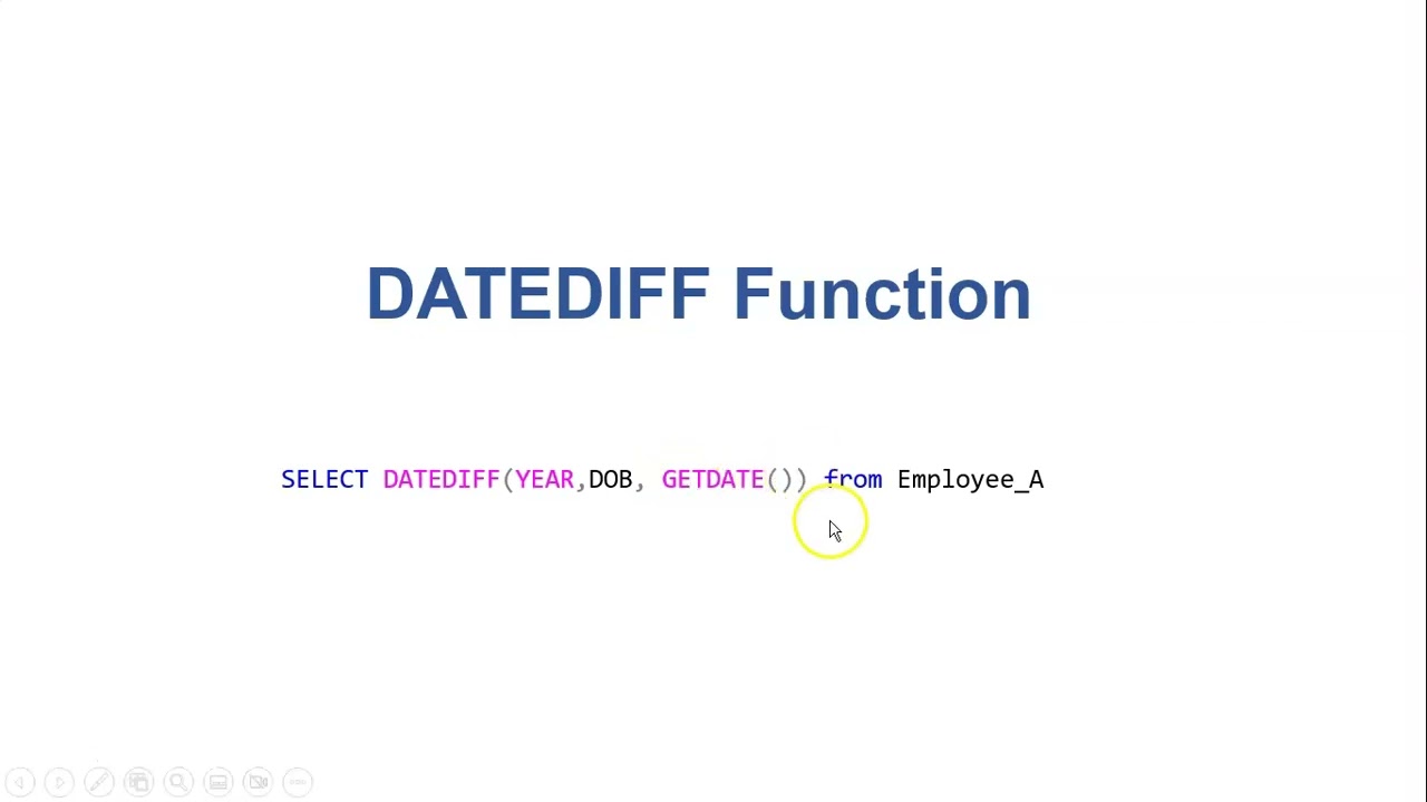 Using DATEDIFF Function in SQL to find the Difference between 2 Dates