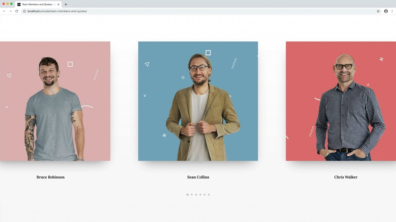 Uncode - Team Members and Quotes Carousels