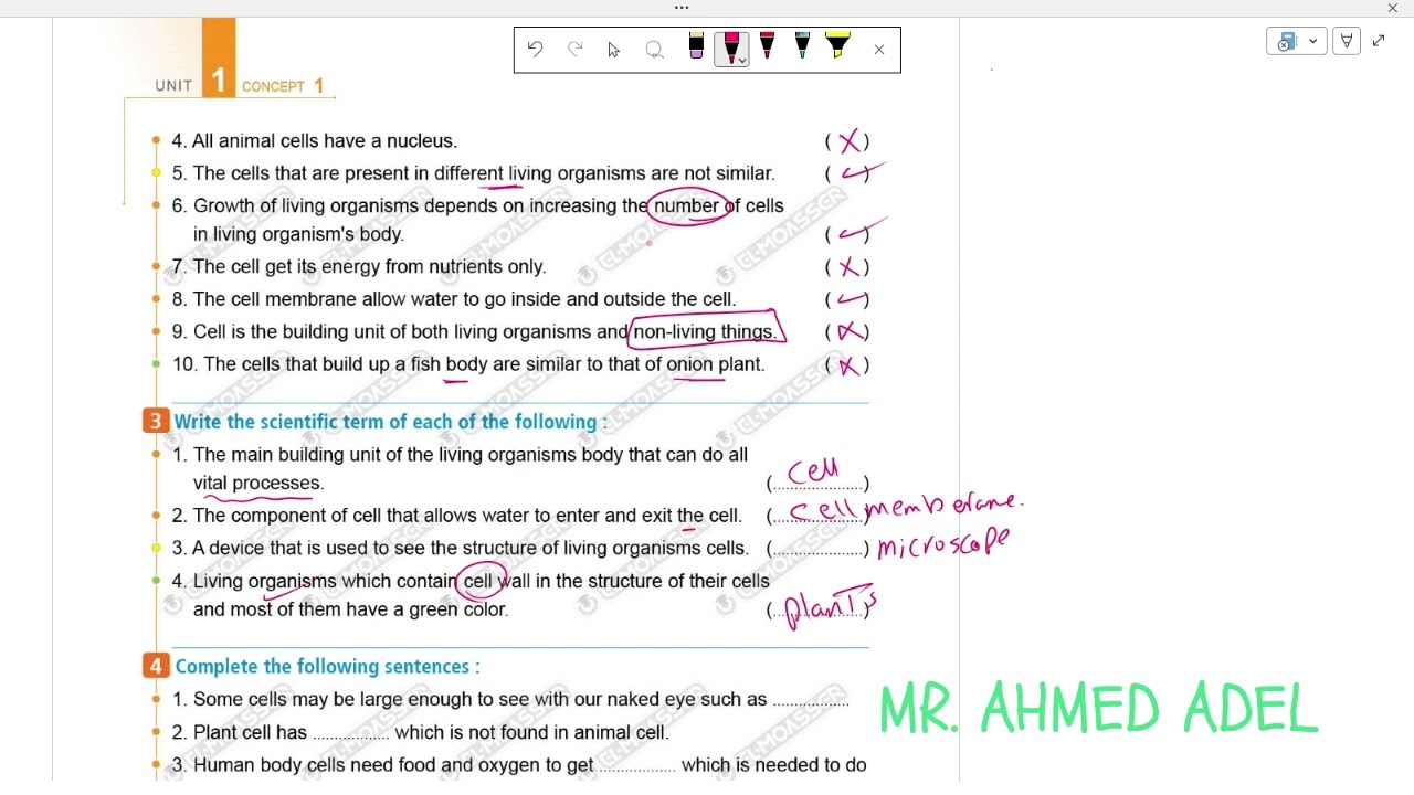science  primary 6 | Solve Lessons 1,2,3 El-Moasser 2024 - 1st term 2024 ساينس الصف سادس الابتدائي